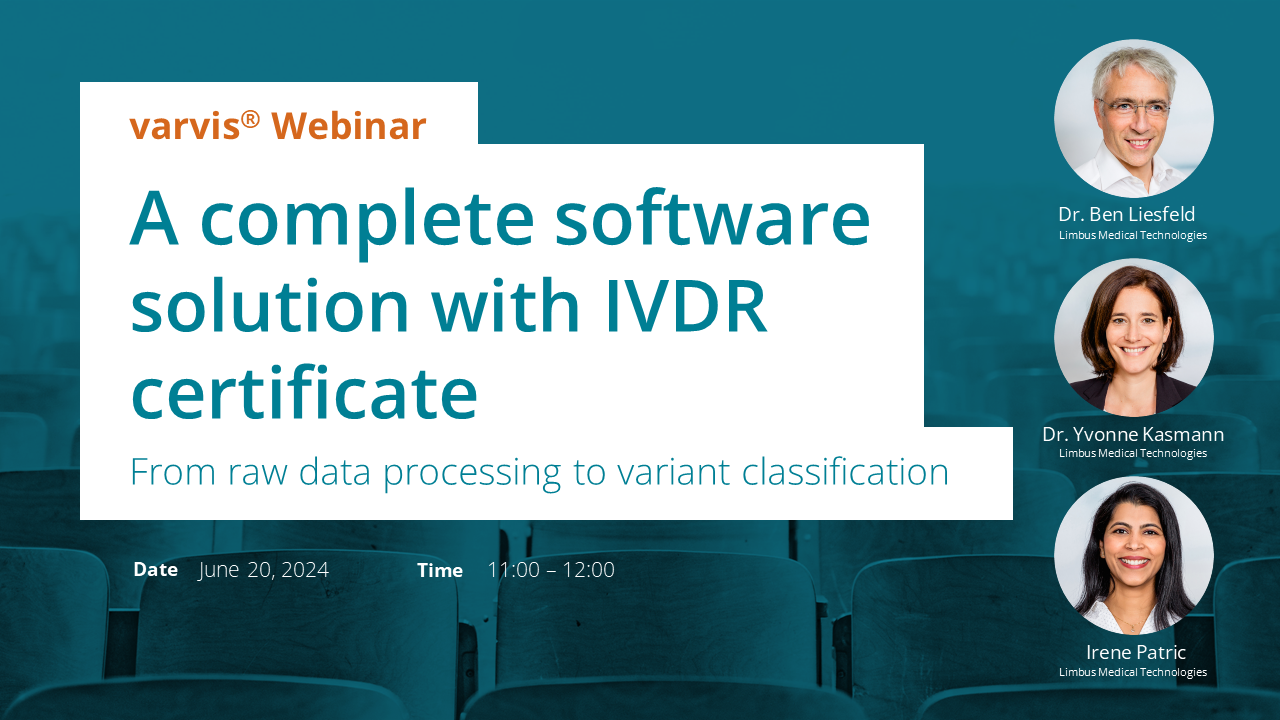 Watch now our webinar on-demand: "From raw data processing to variant classification: A complete software solution with IVDR certificate"